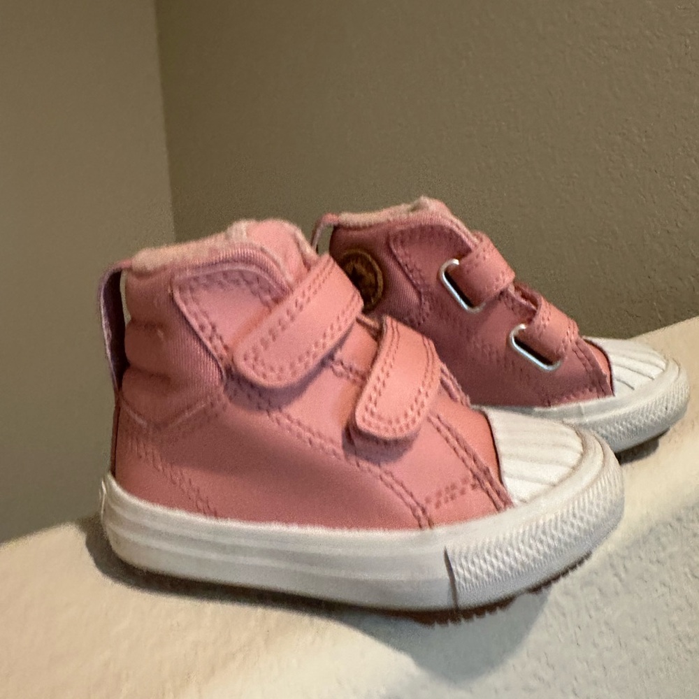 Pink Toddler Kids Converse High-Top Sneakers